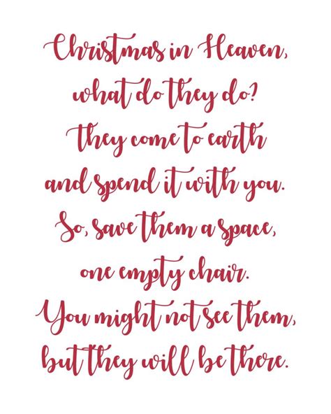 Christmas In Heaven Poem Printable - Printable Word Searches