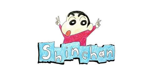 How to Draw the Shin-Chan Logo - YouTube