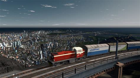 Download Railroad Train City Video Game Cities: Skylines HD Wallpaper