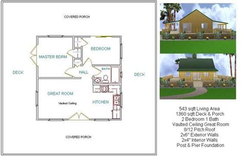 Two Bedroom 24x24 plan | Cabin floor plans, Cottage plan, Floor plans