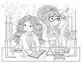 Science Colouring Pages Coloring Kids Sheets Week Bamboletta Girl  sketch template