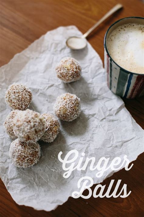 Recipe: Holiday Ginger Balls made with gingernut biscuits, coconut, roasted macadamia nuts ...