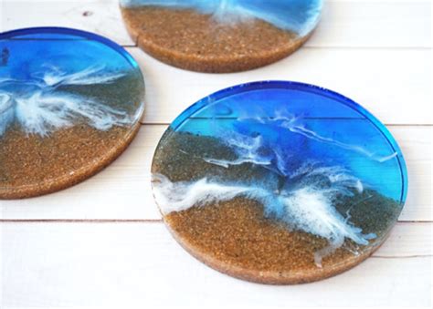 DIY Resin Beach Coasters - Resin Crafts Blog