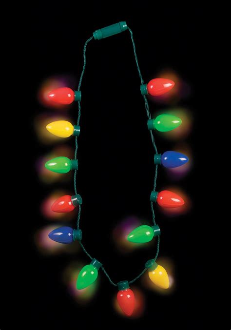 Light Up Christmas Bulb Necklace