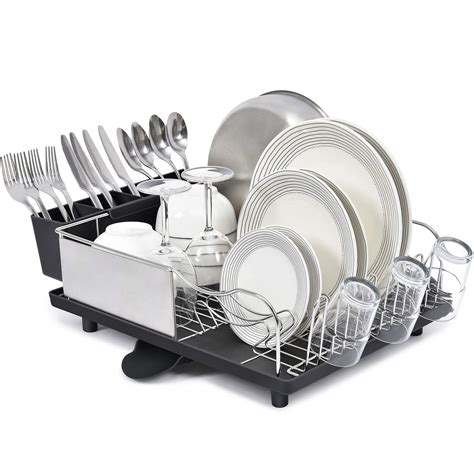 Buy Kingrack Dish Drainer, Stainless Steel Dish Rack, Dish Drying Rack ...