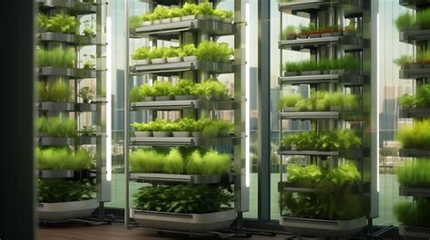 Premium AI Image | Modern smart vertical farming technology for growing farm