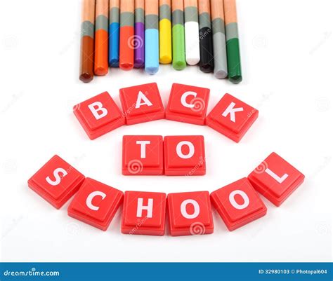 Back to school stock image. Image of crayons, study, text - 32980103