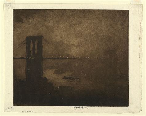 Brooklyn Bridge Night Joseph Pennell | Free Photo - rawpixel