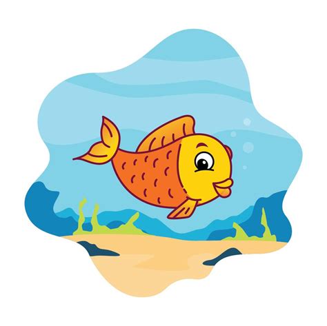 Ilustración de Vector de peces de dibujos animados - Descargue Gráficos y Vectores Gratis