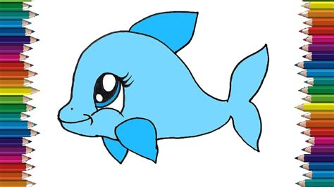 How To Draw A Cute Baby Dolphin