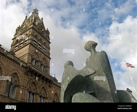 Chester Town Hall and "A Celebration of Chester" sculpture Stock Photo - Alamy