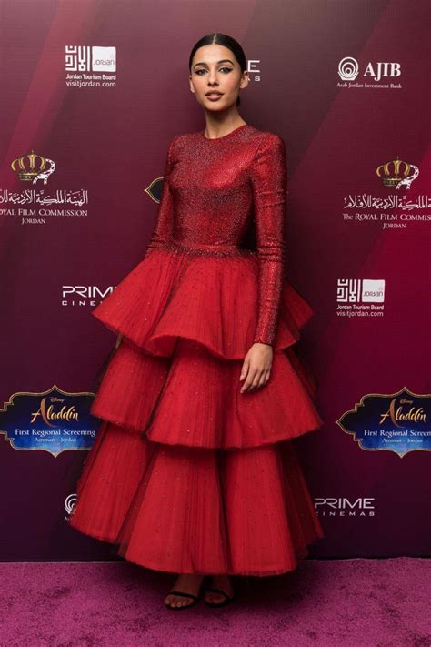 Naomi Scott in Armani Prive attends the "Aladdin" premiere in Jordan. # ...