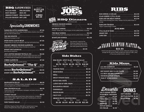 Oklahoma Joe's Barbecue & Catering | Downtown Tulsa menu in Tulsa, Oklahoma, USA