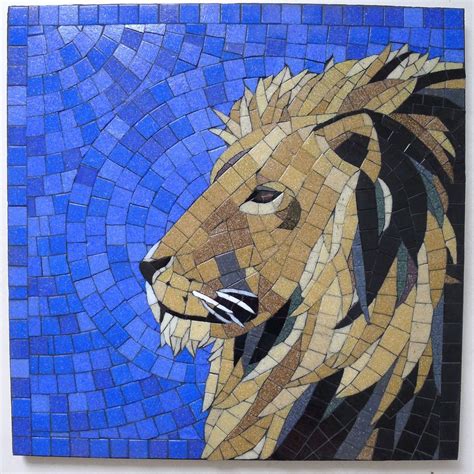 Mosaic Lion | Mosaic animals, Mosaic art, Art