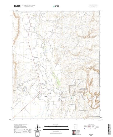 US Topo 7.5-minute map for Chinle AZ – American Map Store