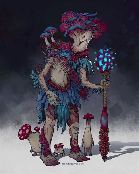 [OC] [Art] A Myconid Druid. Has any of you played as Myconid or met ...