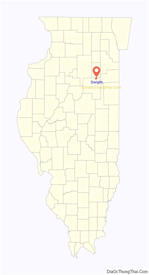 Map of Dwight village, Illinois