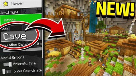 Huge Ravine Spawn Seed | Minecraft PE Bedrock Seeds