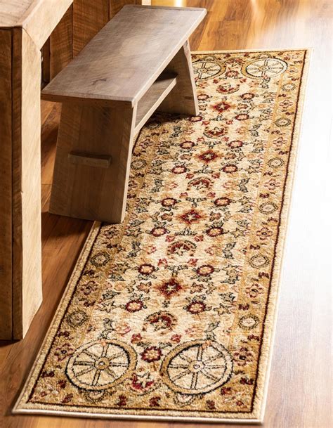 Ivory 3' x 12' Pioneer Runner Rug | Rugs.com