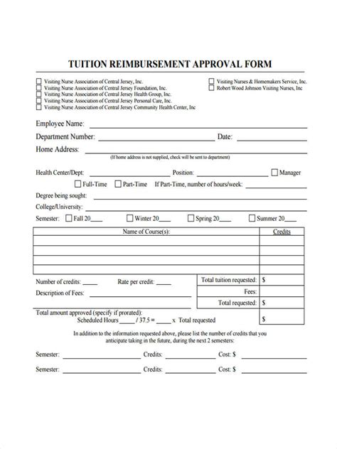 FREE 9+ Tuition Reimbursement Forms in PDF