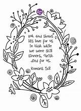 Bible Memory Verse  Coloring Page Romans 58 AllMomDoes sketch template