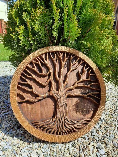 Tree of life Wall Home decor wood carved wall art Wall | Etsy in 2020 | Carved wall art, Wall ...