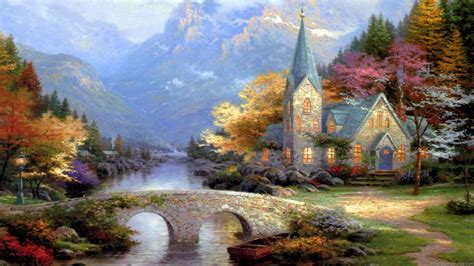 Kinkade | Resimler, Sanat resimleri, Thomas kinkade