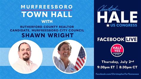 Murfreesboro Town Hall with City Council Candidate Shawn Wright - YouTube