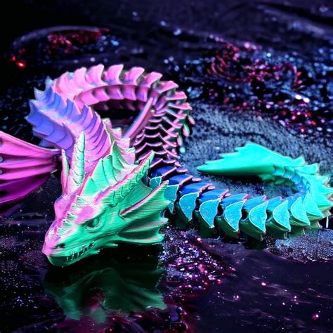 Sea Serpent Dragon Articulated Water Dragon Fantasy Creature - Etsy