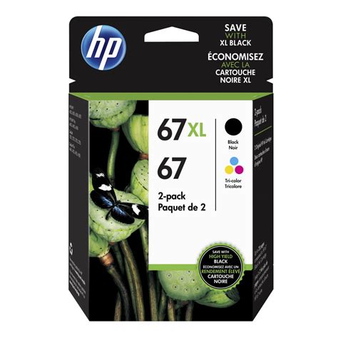 HP 67XL High-Yield Black And Tri-Color Ink Cartridges, Pack Of 2, 3YP30AN | OfficeSupply.com