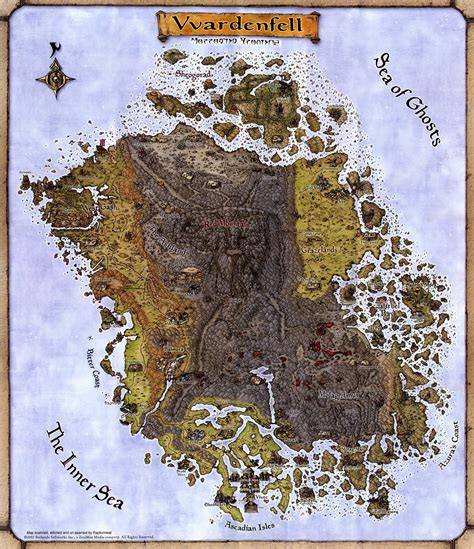 Morrowind GOTY edition physical map : Morrowind