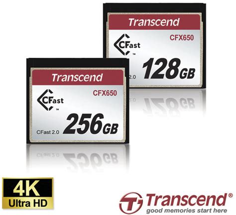 Transcend CFast 2.0 CFX650 Memory Cards For 4K UHD Video Recording | ePHOTOzine