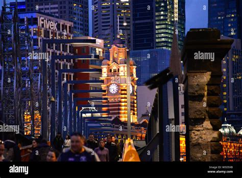 Melbourne City at night, Melbourne, Victoria, Australia Stock Photo - Alamy