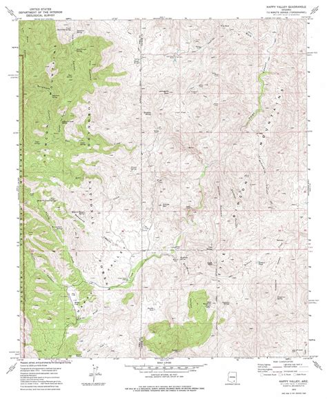 Happy Valley topographic map, AZ - USGS Topo Quad 32110b4