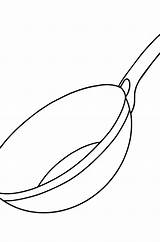 Coloriage De Poêle wok ♥ Pour Les Enfants  En Ligne Ou Imprimer sketch template