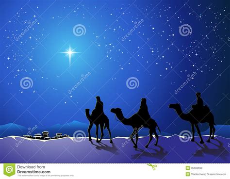 Three Wise Men Go for the Star of Bethlehem Stock Vector - Illustration of christmas, gospel ...