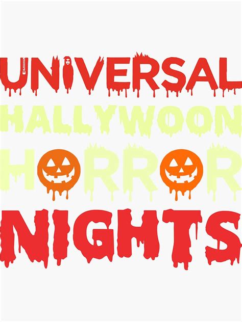 "Universal-Halloween-Horror-Nights" Sticker for Sale by design202015 | Redbubble