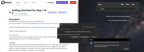 Unable to Subscribe to AnKing Overhaul Step 1 & Step 2 Deck on AnkiHub - 🙋 Support - AnkiHub ...