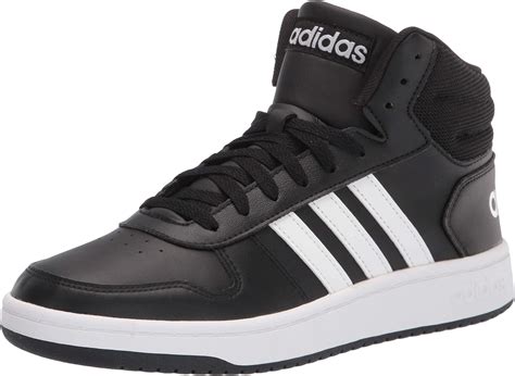 ADIDAS Men Black Hoops Mid Leather Sneakers | ubicaciondepersonas.cdmx ...