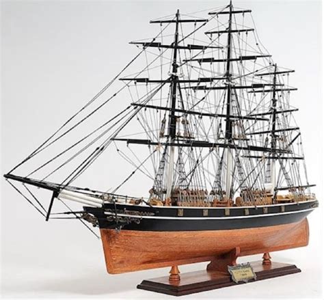 Casa Padrino luxury sailing ship Cutty Sark with solid wood stand black / brown 87 x 25 x H. 66. ...