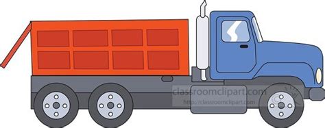 blue red dump truck copy - Classroom Clip Art