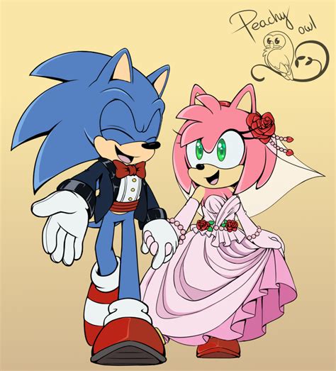 SonAmy Wedding by PeachyOwlArt on DeviantArt