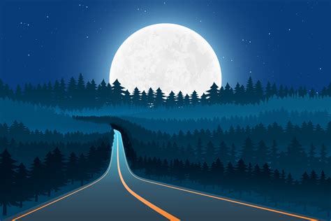 Moon nature landscape background vector design illustration 2099737 ...