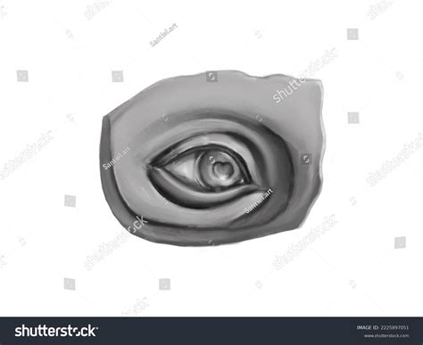 David Eye Gypsum Anatomy Digital Art Stock Illustration 2225897051 ...