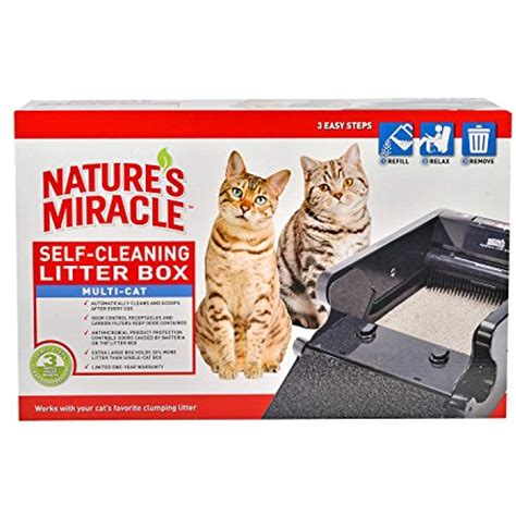 Nature's Miracle Nature's Miracle Multi-Cat Self-Cleaning Litter Box ...