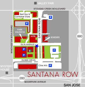 Santana Row Restaurants Map - Best Map Cities Skylines