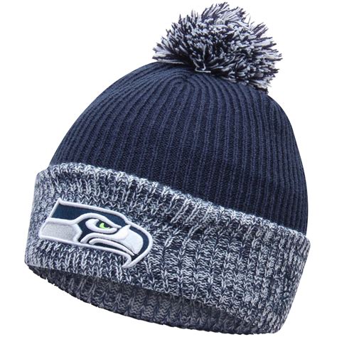 Seattle Seahawks New Era Flurry Frost Knit Hat - College Navy