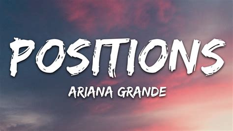 Ariana Grande - positions (Lyrics) - YouTube