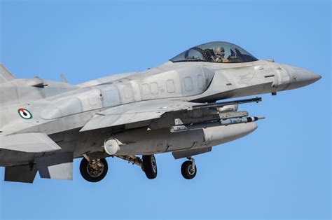 F-16E Desert Falcon from the UAE tucks you the gear during a mass Red ...