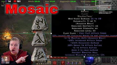 D2R 2.6 PTR Runewords - Mosaic (Mal Gul Amn) Outdated - YouTube